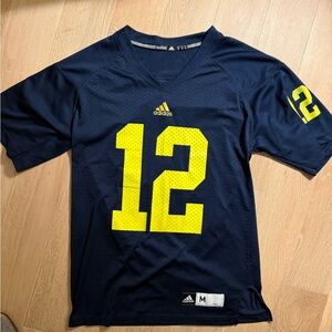 Michigan Wolverines Football Jersey #12 adidas Men’s Medium Navy